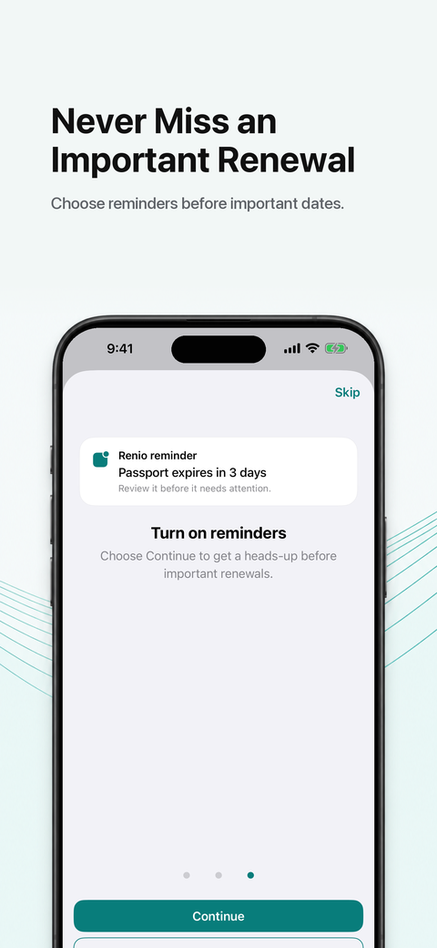 Expiry dates displayed in a home screen widget