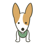Hand-drawn dog character representing Dasom