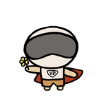 Hand-drawn superhero character holding a flower and representing YoungDumb